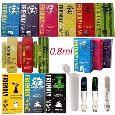 Non Replaceable Ceramic Coil Empty Disposable Vape Cartridges 0.8ML 1.0ML